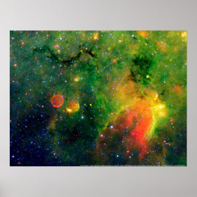 Star Formation & Supernova Nebula IRDC G11.11-0.11 Poster (Front)