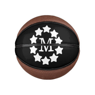 Star Frame Monogrammed Mini Basketball
