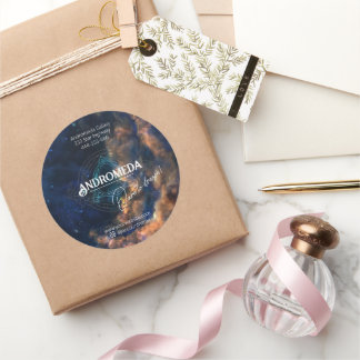 Star galaxy cosmic Business Supplies Packaging Classic Round Sticker