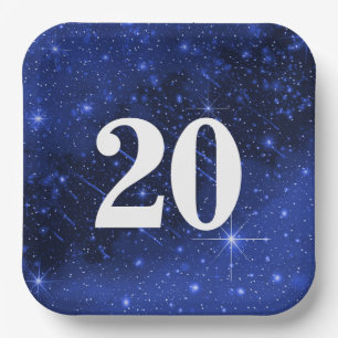 Star Galaxy For 20th Birthday Party      Paper Plate