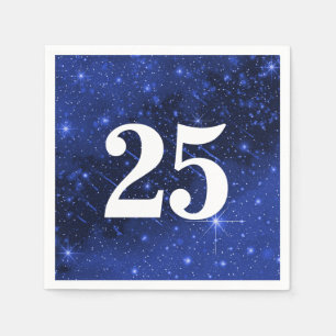 Star Galaxy For 25th Birthday Party Napkin
