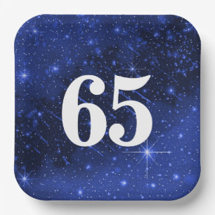 Star Galaxy For 65th Birthday Party   Paper Plate