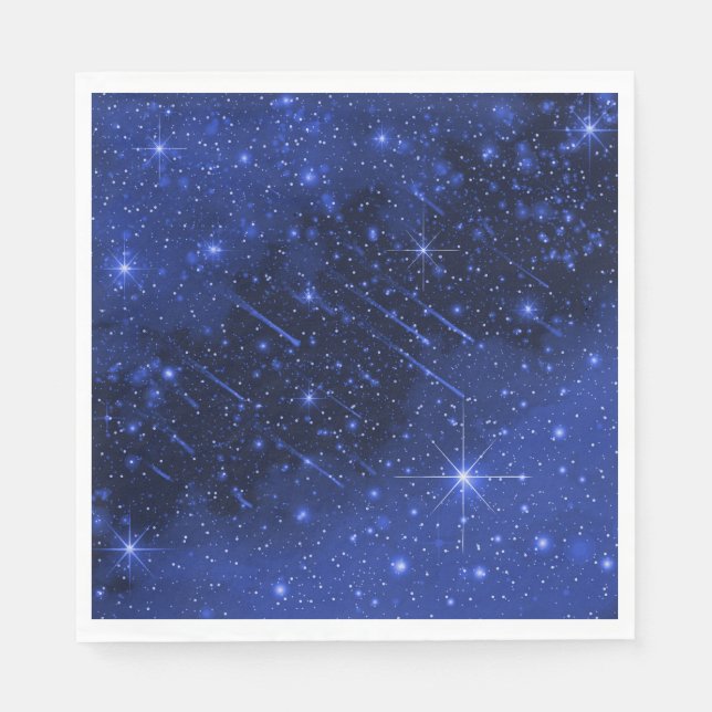 Star Galaxy On Blue   Napkin (Front)