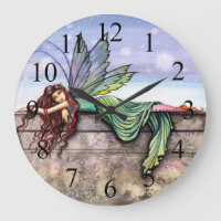 Star Gazer Fairy Fantasy Art Wall Clock