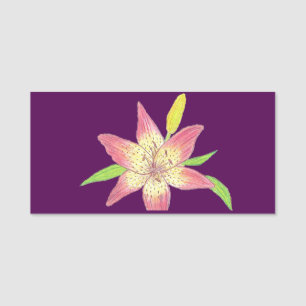 Star Gazer Lily Name Tag
