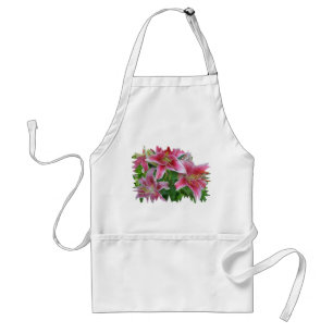 Star Gazer Pink Lilies Apron