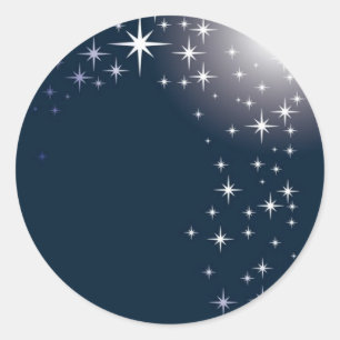 star gazing classic round sticker