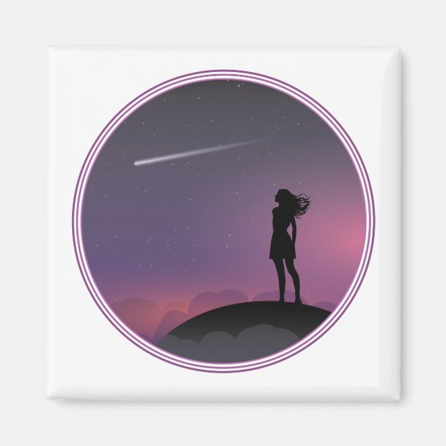Star Gazing Girl Magnet (Front)