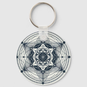 Star Geometry: Midnight Symmetry Key Ring