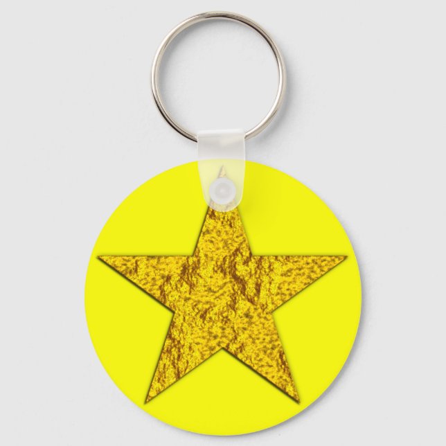 Star (gold nugget) key ring (Front)