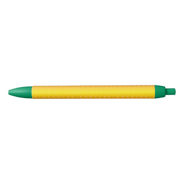 Star Gold Pattern Black Ink Pen (Front)