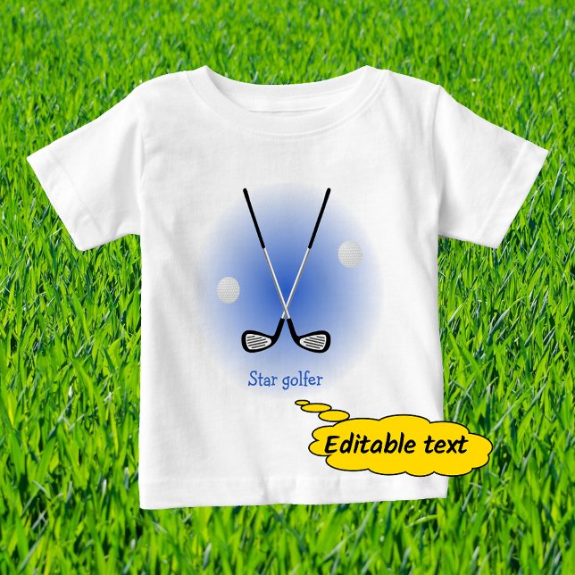 Star golfer custom name blue baby T-Shirt (Creator Uploaded)