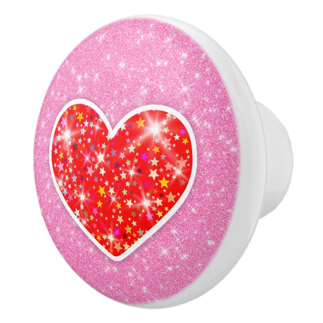 Star Heart Ceramic Knob (Right)