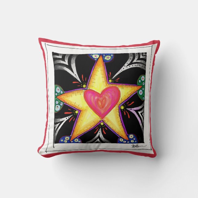 'Star Heart' Pillow (Front)