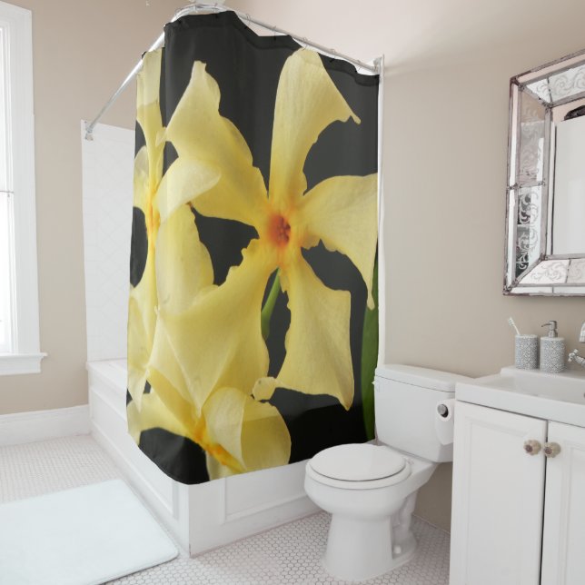 Star Jasmine Flower sccna Shower Curtain (In Situ)