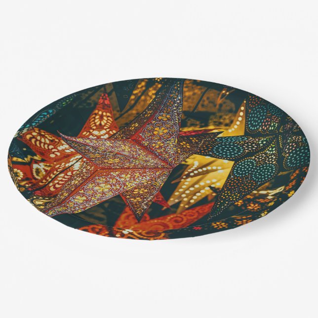 Star Lanterns Paper Plate (Angled)