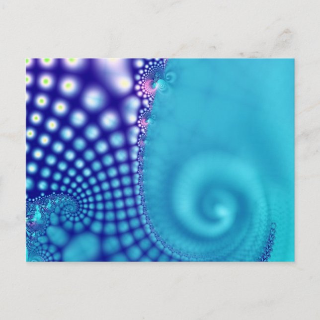 Star-Led Fractal Art Postcard (Front)