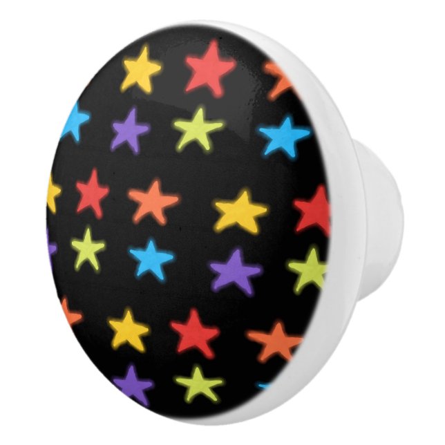 Star Light Ceramic Knob (Multi & Black) (Right)