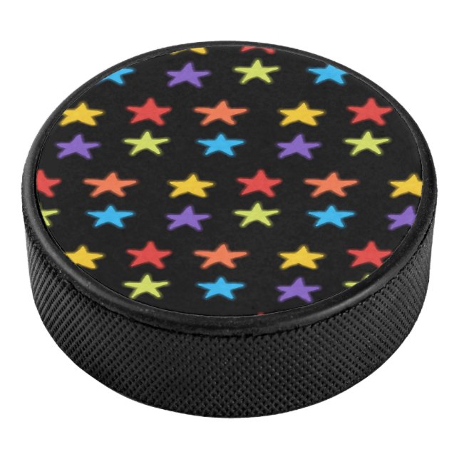 Star Light Hockey Puck (Rainbow & Black) (3/4)