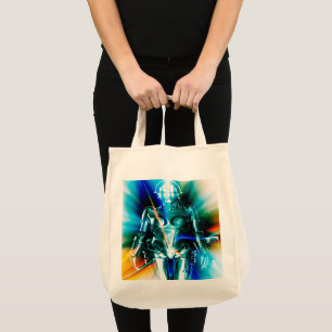 Star Light Robot Large Tote Bag