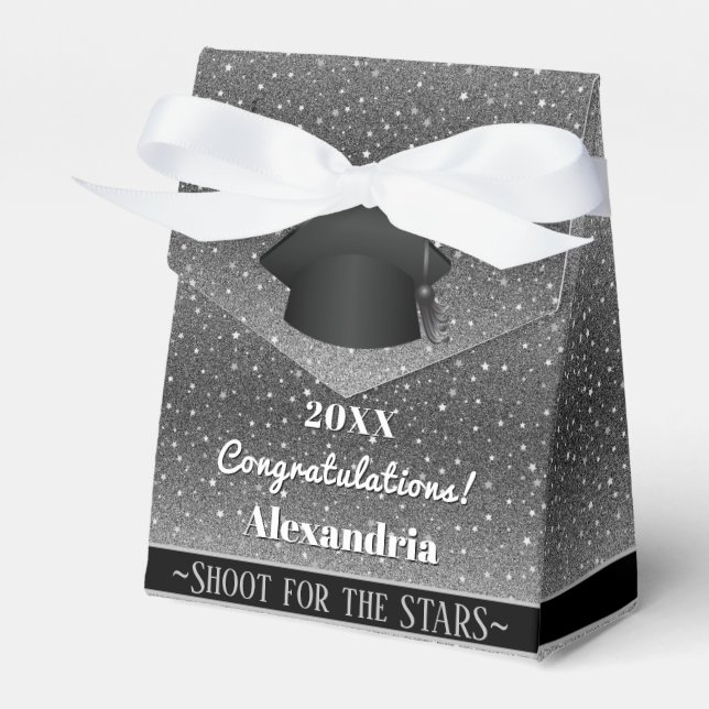 Star Light Sky Graduation Party Favour Box (Front Side)