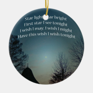 Star Light Star Bright Ceramic Tree Decoration