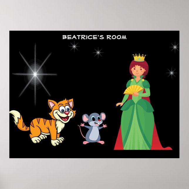 Star Light Star Bright Queen Mouse Cat Monogram Poster (Front)