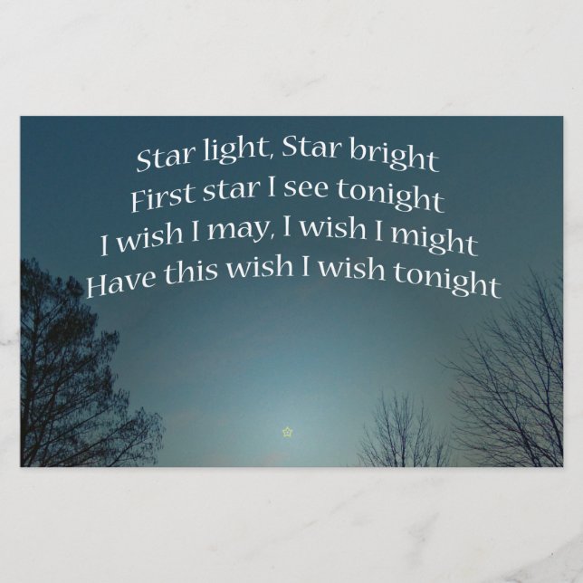 Star Light Star Bright Stationery (Front)