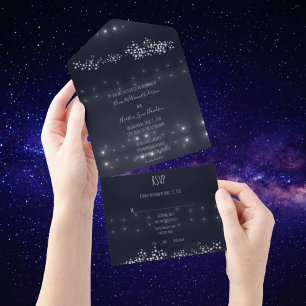 Star Light Wedding All In One Invitation