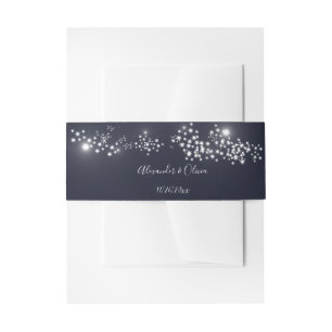 Star Light Wedding Invitation Belly Band