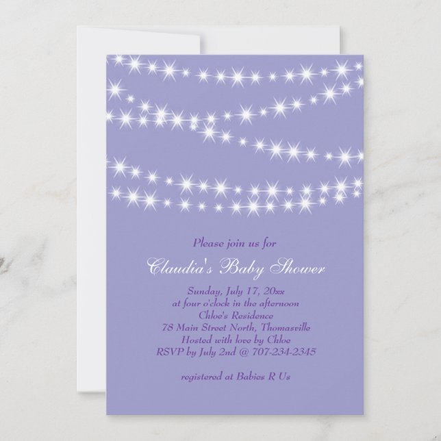 Star Lights Baby Shower Invitation (Front)