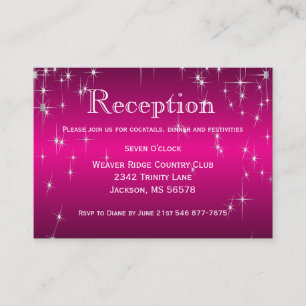 Star Lights in Metallic Hot Pink - Reception Enclosure Card