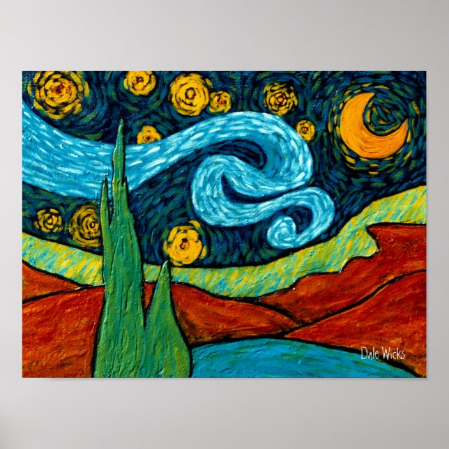 Star Lit Night Sky Poster (Front)