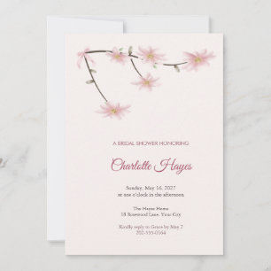 Star Magnolia Bridal Shower Invitation