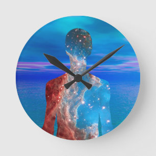 Star Man Round Clock