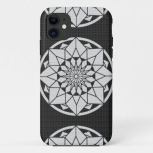 Star Mandala knitting black & white Case-Mate iPhone Case
