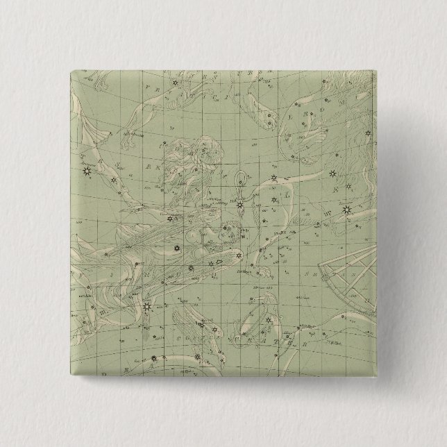 Star map 15 cm square badge (Front)