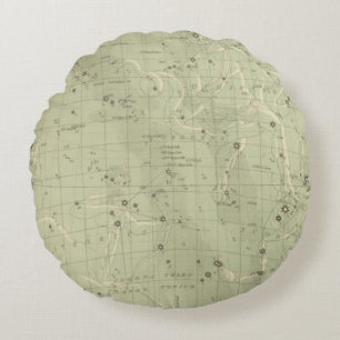 Star map 2 round cushion