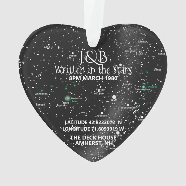 Star Map and Photo Ornament (Back)