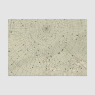 Star map of South polar region Tissue Paper