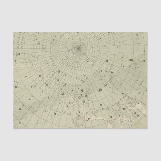 Star map of South polar region Tissue Paper (Front)