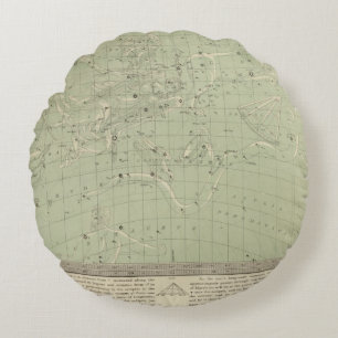 Star map round cushion