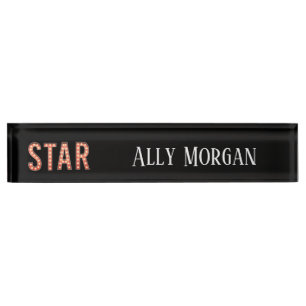 STAR Marquee Lights Personalised Nameplate