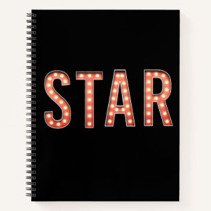 STAR Marquee Lights Spiral Notebook