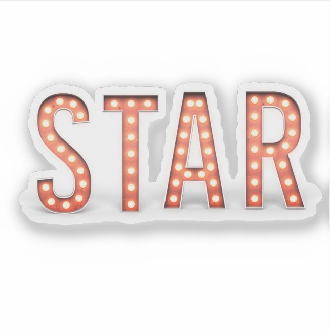 STAR Marquee Lights Vinyl Decal (Front)