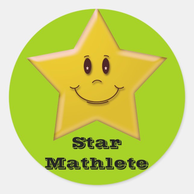 Star Mathlete Sticker (Front)
