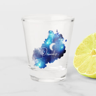 Star moon night sky celestial galaxy shot glass