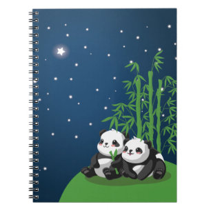 Star Night Panda Spiral Notebook