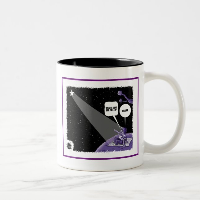 STAR - OBAMA Two-Tone COFFEE MUG (Right)