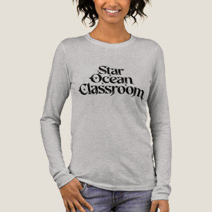 Star Ocean Classroom Retro Stacked Typography Long Tri-Blend Shirt